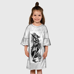 Платье клеш для девочки Древлок, цвет: 3D-принт — фото 2