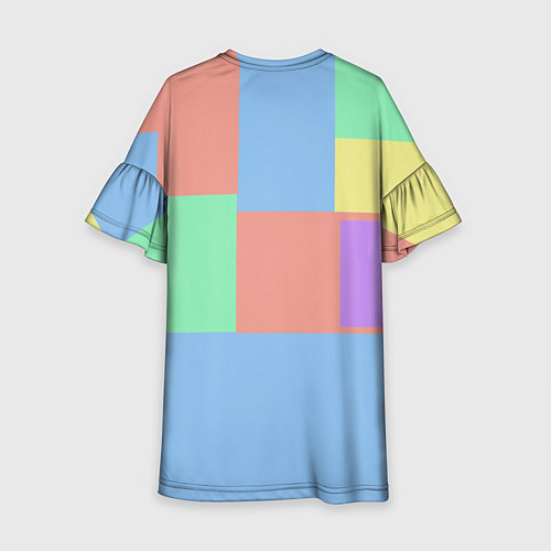 Детское платье Разноцветные квадраты и прямоугольники / 3D-принт – фото 2