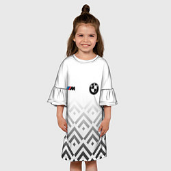 Платье клеш для девочки BMW m power - белый, цвет: 3D-принт — фото 2