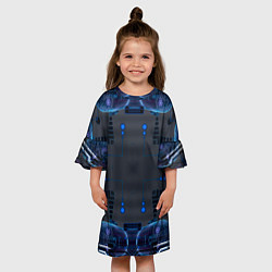 Платье клеш для девочки Квантосхема, цвет: 3D-принт — фото 2