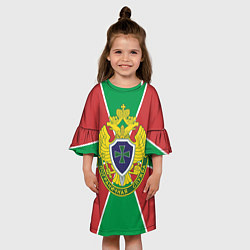 Платье клеш для девочки Пограничная служба - герб ПВ, цвет: 3D-принт — фото 2