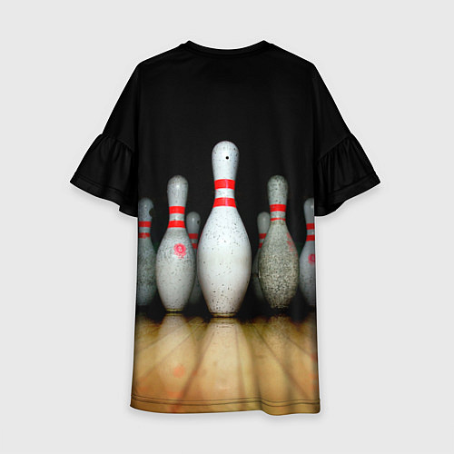 Детское платье Боулинг - кегли на дорожке / 3D-принт – фото 2