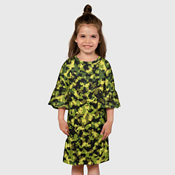 Платье клеш для девочки Камуфляжный стиль, цвет: 3D-принт — фото 2