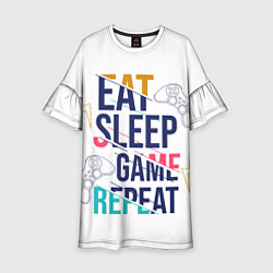 Платье клеш для девочки Game quote, цвет: 3D-принт