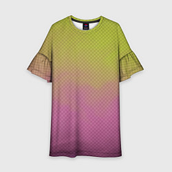 Детское платье Салатово-розовый дым - Хуф и Ся