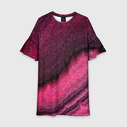 Платье клеш для девочки Блёстки розовые, цвет: 3D-принт