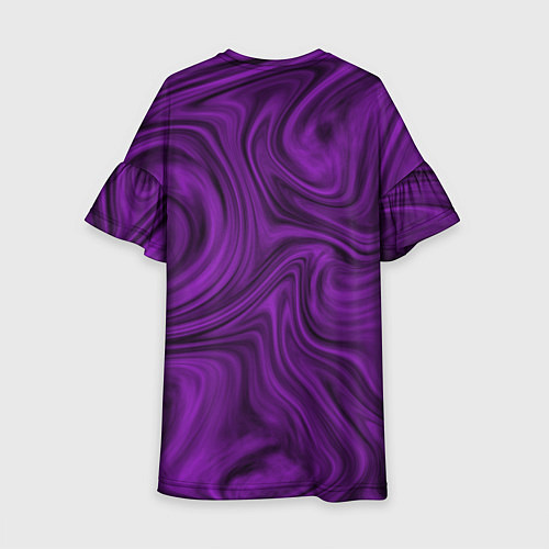 Детское платье Фиолетовая абстракция размытие / 3D-принт – фото 2