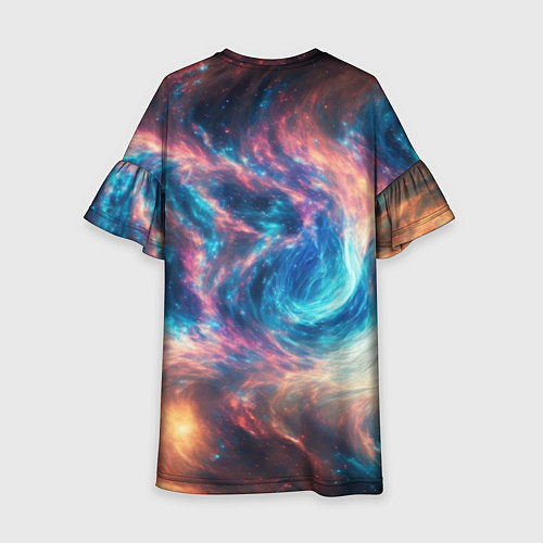 Детское платье Космические узоры необычные / 3D-принт – фото 2