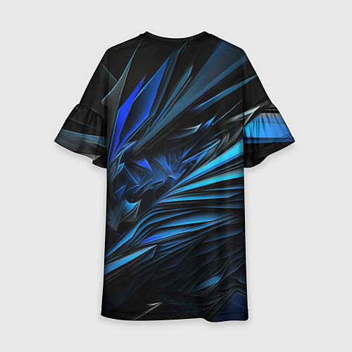 Детское платье Cyberpunk 2077 phantom liberty blue logo / 3D-принт – фото 2