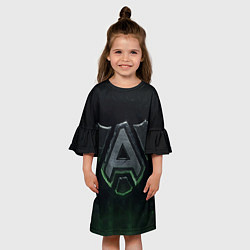 Платье клеш для девочки Альянс лого, цвет: 3D-принт — фото 2