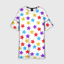 Детское платье Разноцветные звезды