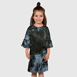 Платье клеш для девочки Тьма и лёд, цвет: 3D-принт — фото 2