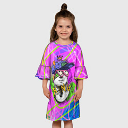 Платье клеш для девочки Давид хэйт, цвет: 3D-принт — фото 2