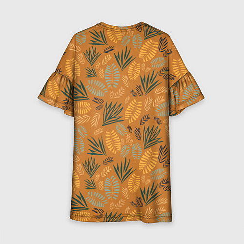 Детское платье Мексиканские оранжевые папаротники / 3D-принт – фото 2