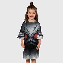 Платье клеш для девочки Ночной монстр, цвет: 3D-принт — фото 2