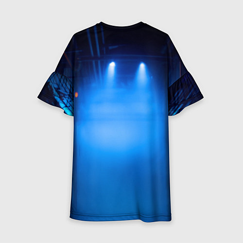 Детское платье Неоновая девушка самурай-демон / 3D-принт – фото 2