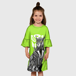 Платье клеш для девочки Читор и лого фильма Трансформеры, цвет: 3D-принт — фото 2