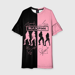 Платье клеш для девочки Blackpink силуэт девушек, цвет: 3D-принт