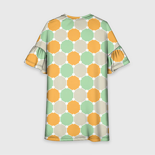 Детское платье Grey yellow green style / 3D-принт – фото 2