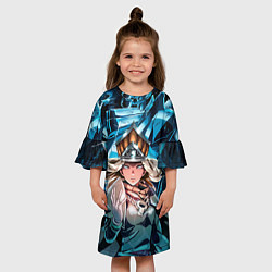 Платье клеш для девочки The Priestess - Loop Hero, цвет: 3D-принт — фото 2