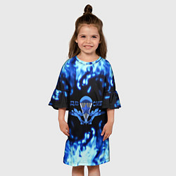 Платье клеш для девочки ВДВ сила, цвет: 3D-принт — фото 2