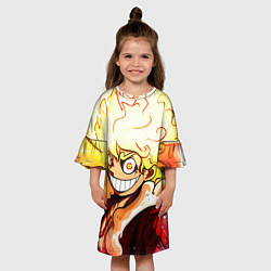 Платье клеш для девочки Луффи 5 гир бог Ника - One Piece, цвет: 3D-принт — фото 2