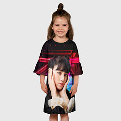 Платье клеш для девочки Lisa Blackpink music kpop, цвет: 3D-принт — фото 2