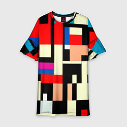 Платье клеш для девочки Кубическое измерение, цвет: 3D-принт
