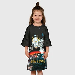 Платье клеш для девочки Ария Игра с огнём, цвет: 3D-принт — фото 2