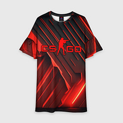 Детское платье CS GO red neon