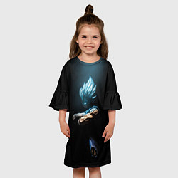 Платье клеш для девочки Vegeta - Dragon ball, цвет: 3D-принт — фото 2