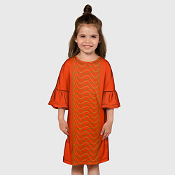 Платье клеш для девочки Сицилийский апельсин, цвет: 3D-принт — фото 2
