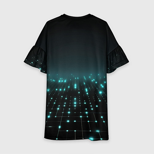 Детское платье Cyberpunk logo neon / 3D-принт – фото 2