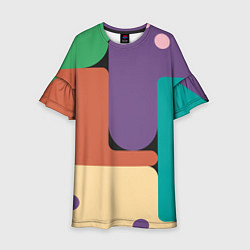 Платье клеш для девочки Современный авангард, цвет: 3D-принт