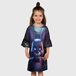Платье клеш для девочки Bonnie FNAF, цвет: 3D-принт — фото 2