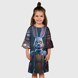Платье клеш для девочки Электрический Бонни, цвет: 3D-принт — фото 2
