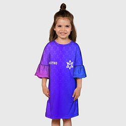Платье клеш для девочки Astro pattern, цвет: 3D-принт — фото 2