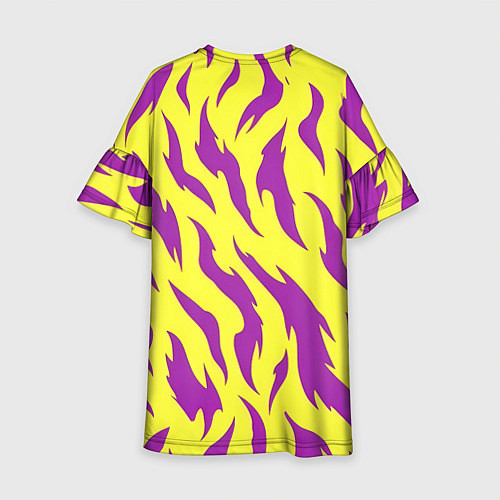 Детское платье Кислотный тигр паттерн / 3D-принт – фото 2