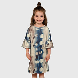 Платье клеш для девочки Тай дай паттерн, цвет: 3D-принт — фото 2