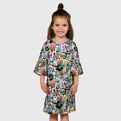 Платье клеш для девочки PopArt, цвет: 3D-принт — фото 2