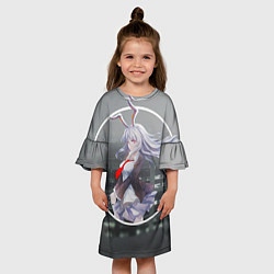 Платье клеш для девочки Touhou Project Рейсен Удонгейн Инаба, цвет: 3D-принт — фото 2