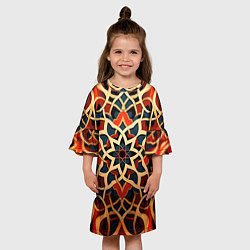 Платье клеш для девочки Узорчатый паттерн, цвет: 3D-принт — фото 2