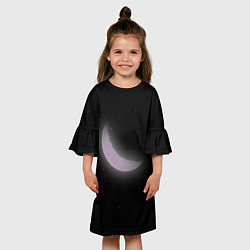 Платье клеш для девочки Туманный месяц, цвет: 3D-принт — фото 2
