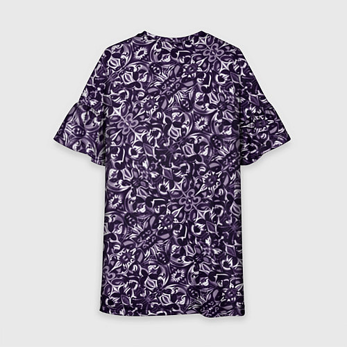 Детское платье Фиолетовый паттерн узоры / 3D-принт – фото 2