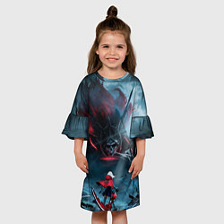 Платье клеш для девочки God Eater, цвет: 3D-принт — фото 2