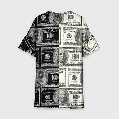 Детское платье План миллионера на фоне доллара / 3D-принт – фото 2
