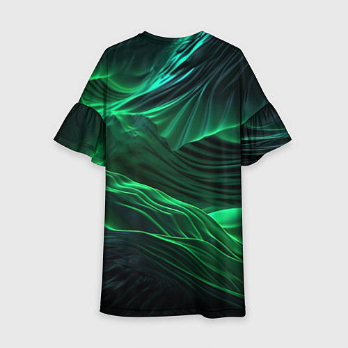 Детское платье Зеленая абстракция / 3D-принт – фото 2