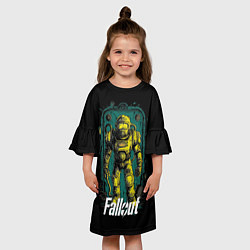 Платье клеш для девочки Fallout poster style, цвет: 3D-принт — фото 2