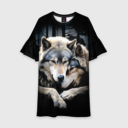 Детское платье Волки - молодая семья