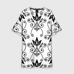 Платье клеш для девочки Royal Lily - pattern, цвет: 3D-принт